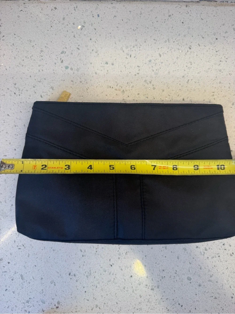 Yves Saint Laurent Black “Parfums” bag with Gold Logo Zipper